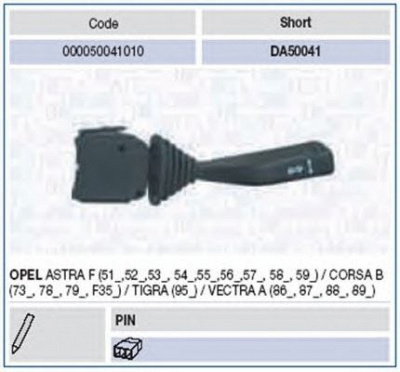 MAGNETI MARELLI 000050041010 -  Выключатель на колонке рулевого управления